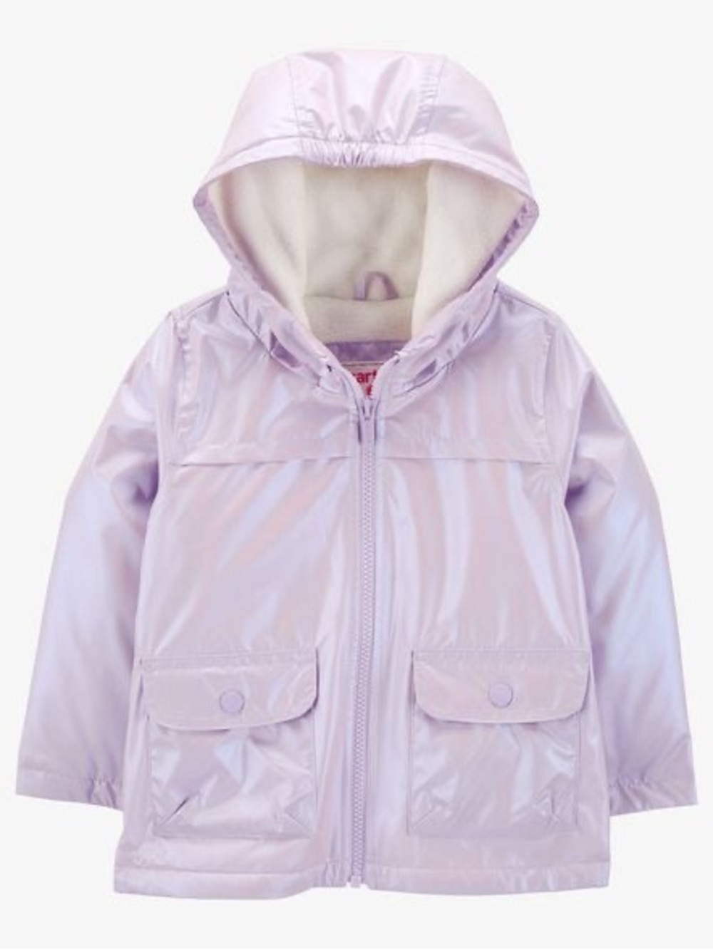 Kids' Hooded Fleece Rain and Winter Jacket - Lavender